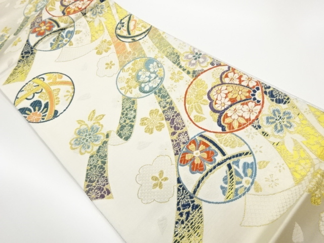 JAPANESE FUKURO OBI / WOVEN SAKURA